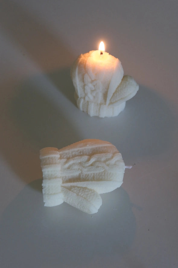 Mitaines - bougies d'hiver - couleur crème - Project Helios