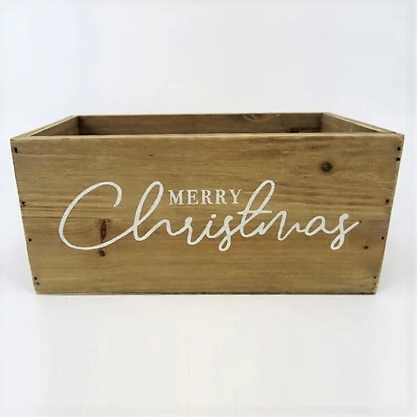 Contenant en bois - Merry Christmas