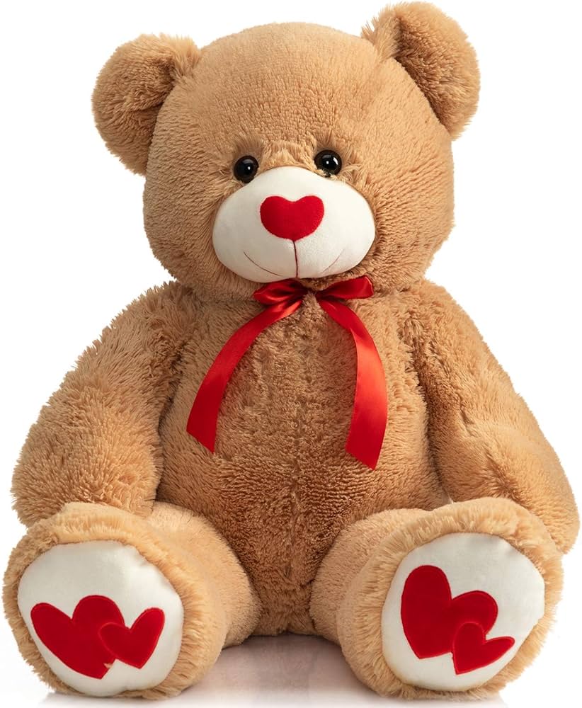 Ours En Peluche Blanc Avec Coeur Rouge - Env. 15 Cm, Neuf, Marque Out Of The Blue