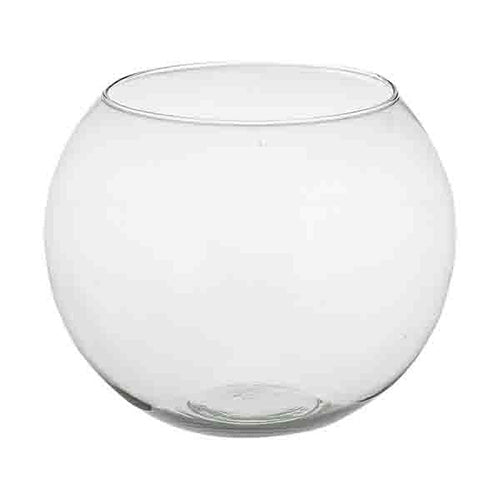 Boule de verre transparent (100% recyclé) - 10''D, 5.5'' O, 8''H