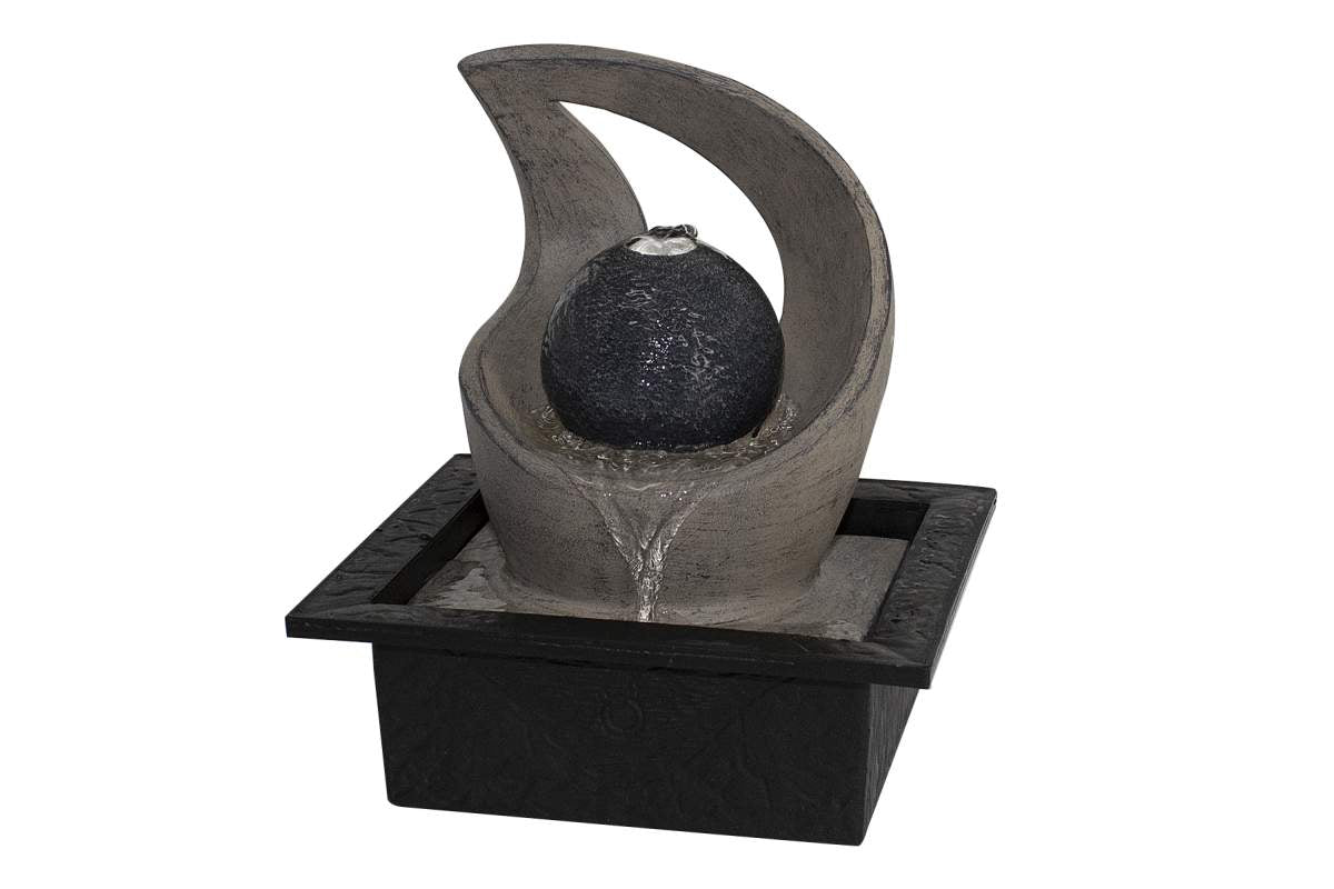 Mini fontaine boule polyresine 24cm