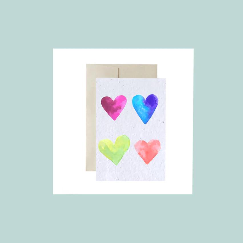 Coeurs | Mini-Carte à semer Flowerink
