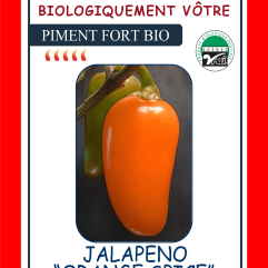 Sachet de semences - Piment fort Jalapeno orange BIO - Biologiquement Vôtre