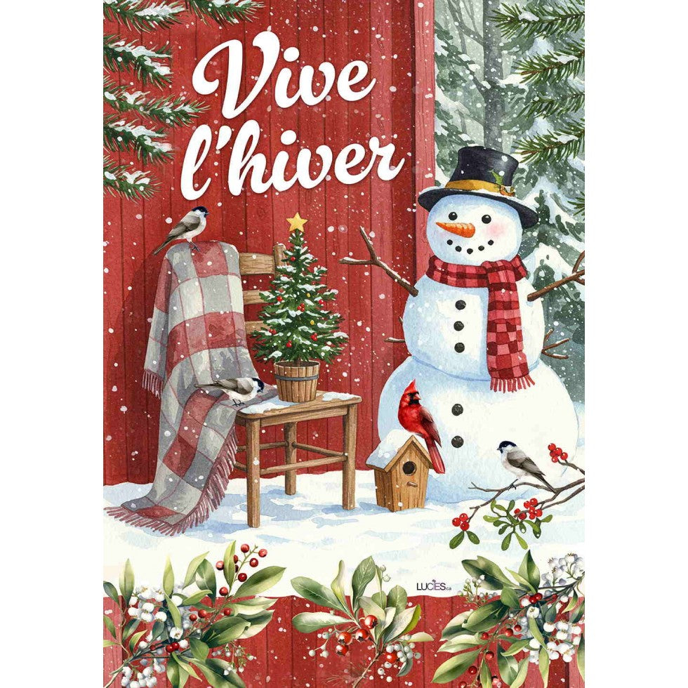 Flag Long live winter-Snowman
