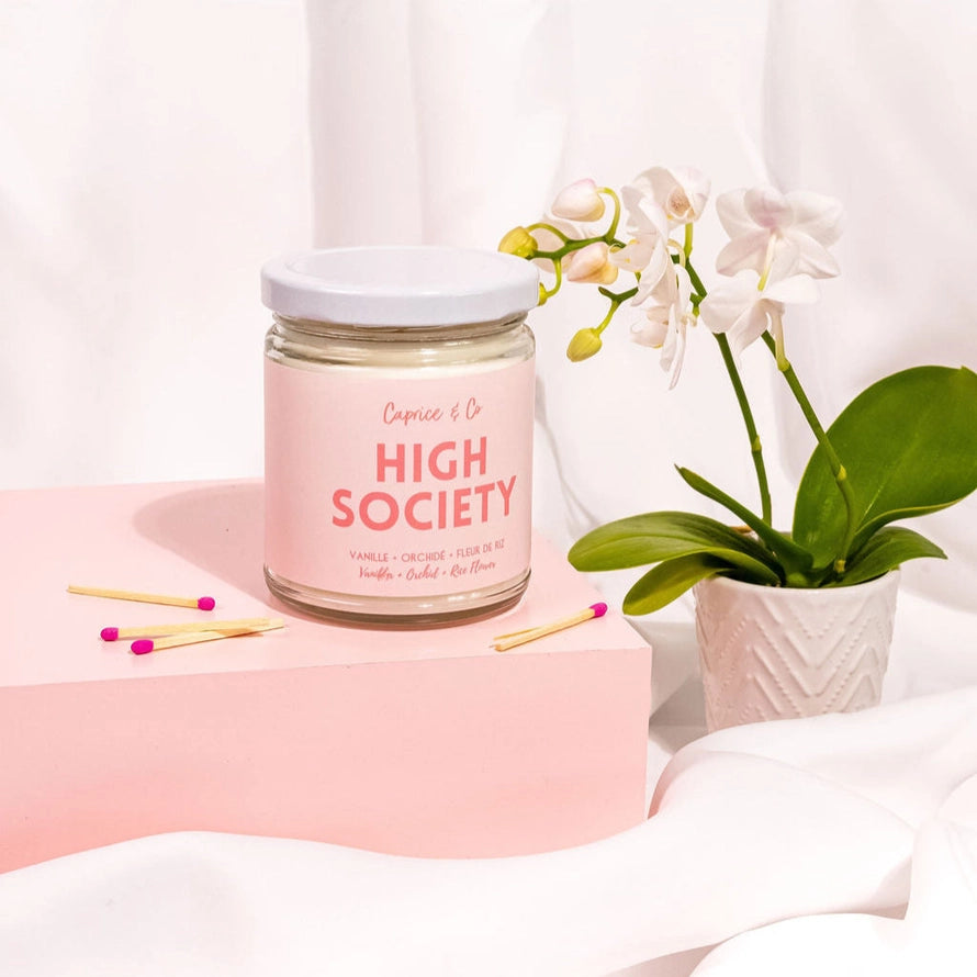 Bougie - Haute Société - Vanille + Orchidée + Fleur de Riz - Caprice & CO