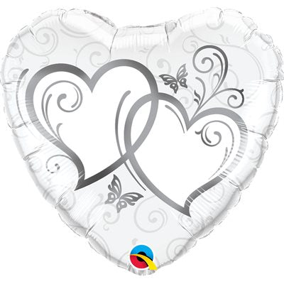 Ballon M.18'' ENTWINED HEARTS SILVER  Code de produit : 15746Q