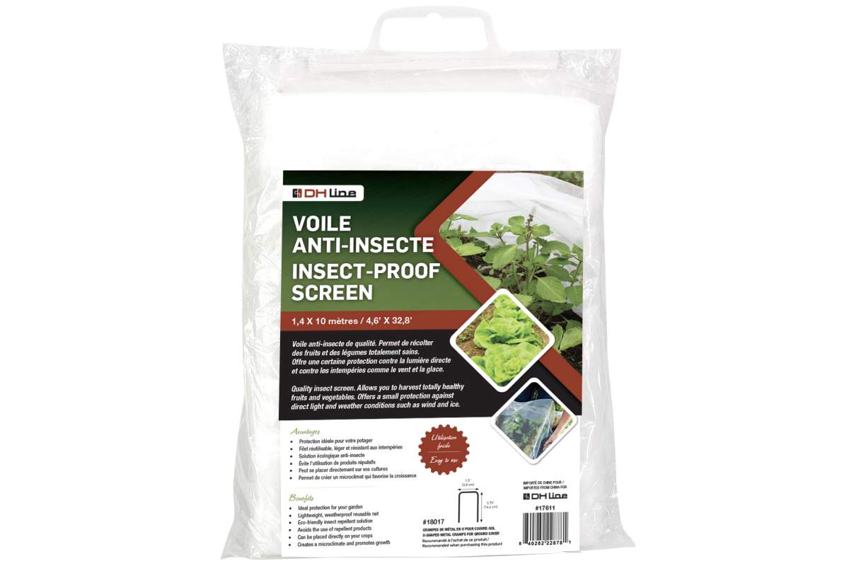 Voile anti-insecte blanc 1,4m x 10m