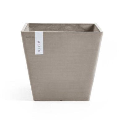 Pot Plast Oslo Cubo Pot 17cm/6.75" Taupe