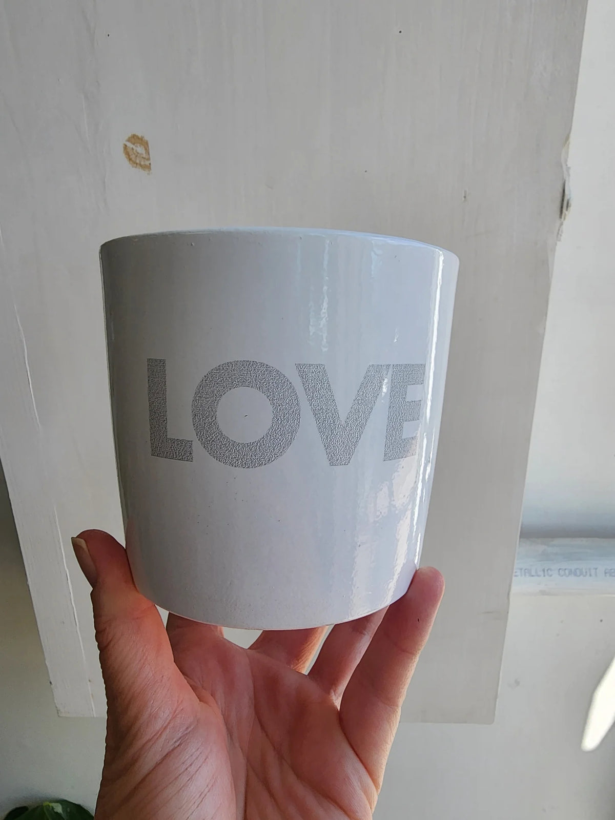 Pot 11cm/4.5" Message Ceramic