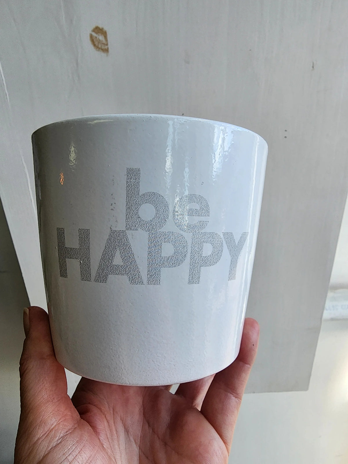 Pot 11cm/4.5" Message Ceramic