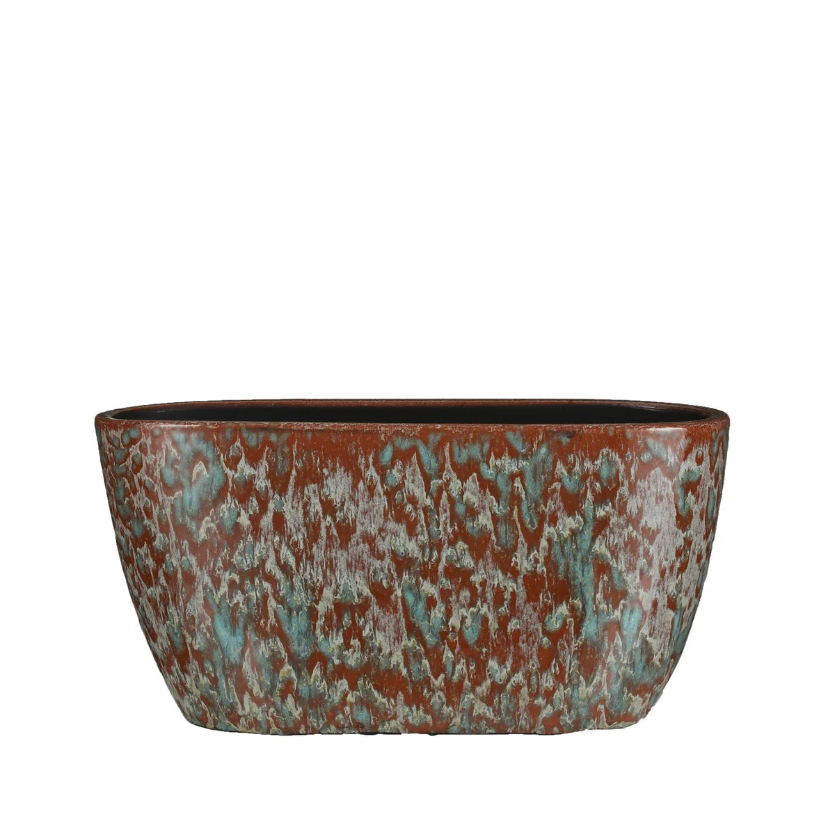 Gustavo pot oval green - 11x5.25x5.5"