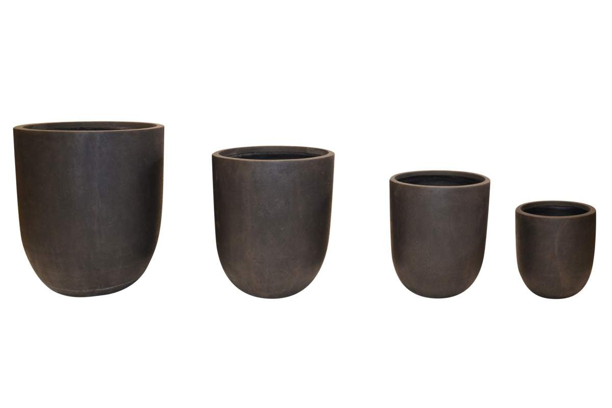 Ens 4 pots rond brun fonce 28-36-44-52cm 2298083