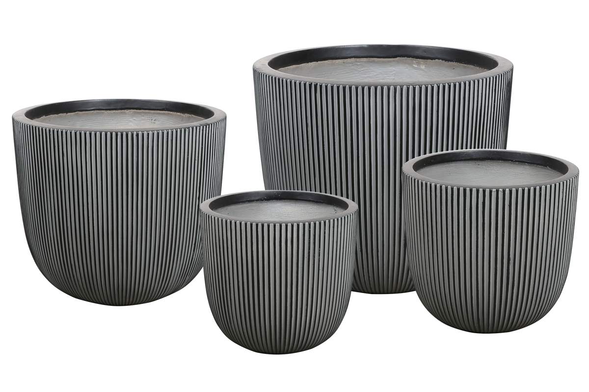 Ens.4 pots rond noir 2298153