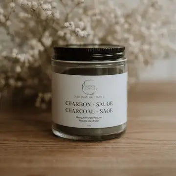 CHARCOAL + SAGE | masque à l'argile naturelle - Hudson Soap Co
