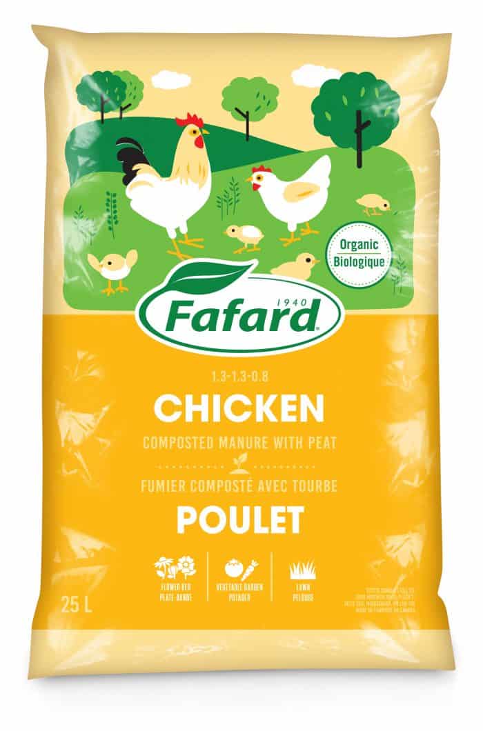 Fumier de poulet composté avec tourbe ( FAFARD ) 25L