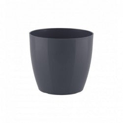Cache pot Plast San Remo 14cm/5.5" Anthracite Mat