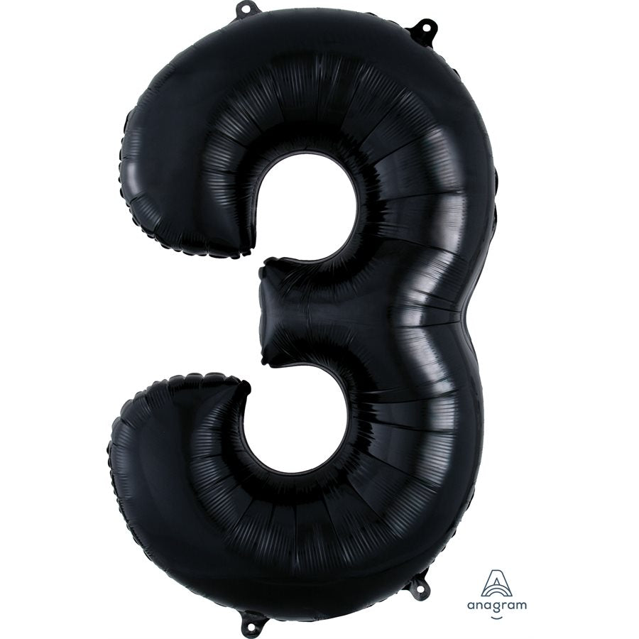 BALLON CHIFFRE M.34'' # 3 NOIR Code de produit : 30142