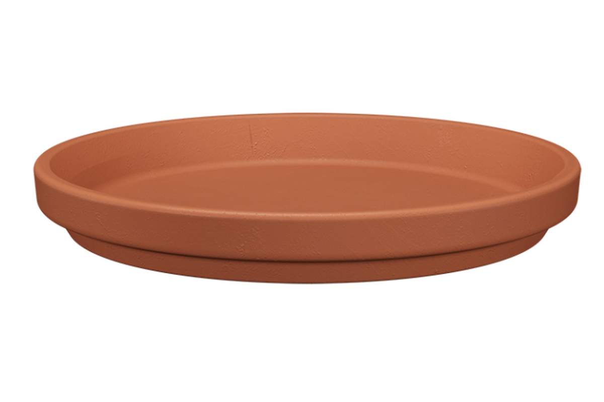 Soucoupe ronde terre cuite 13cm naturel 13x2cm/5×1
