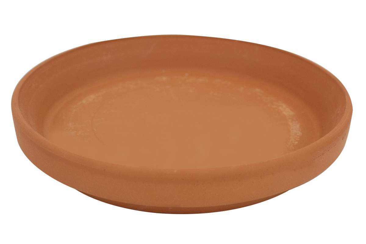 Soucoupe ronde terre cuite 15cm naturel 15x3cm/6×1