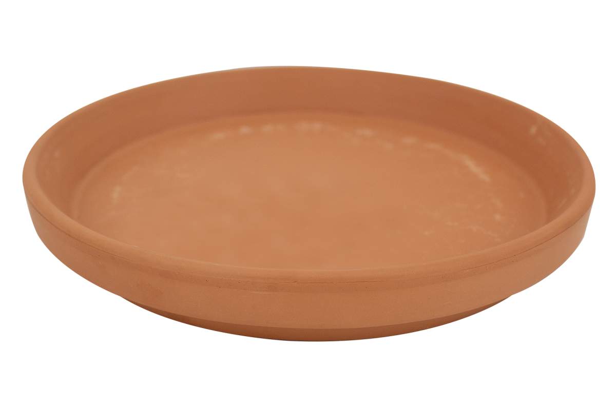 Terracotta round saucer 19cm natural 19x3cm/7.5×1