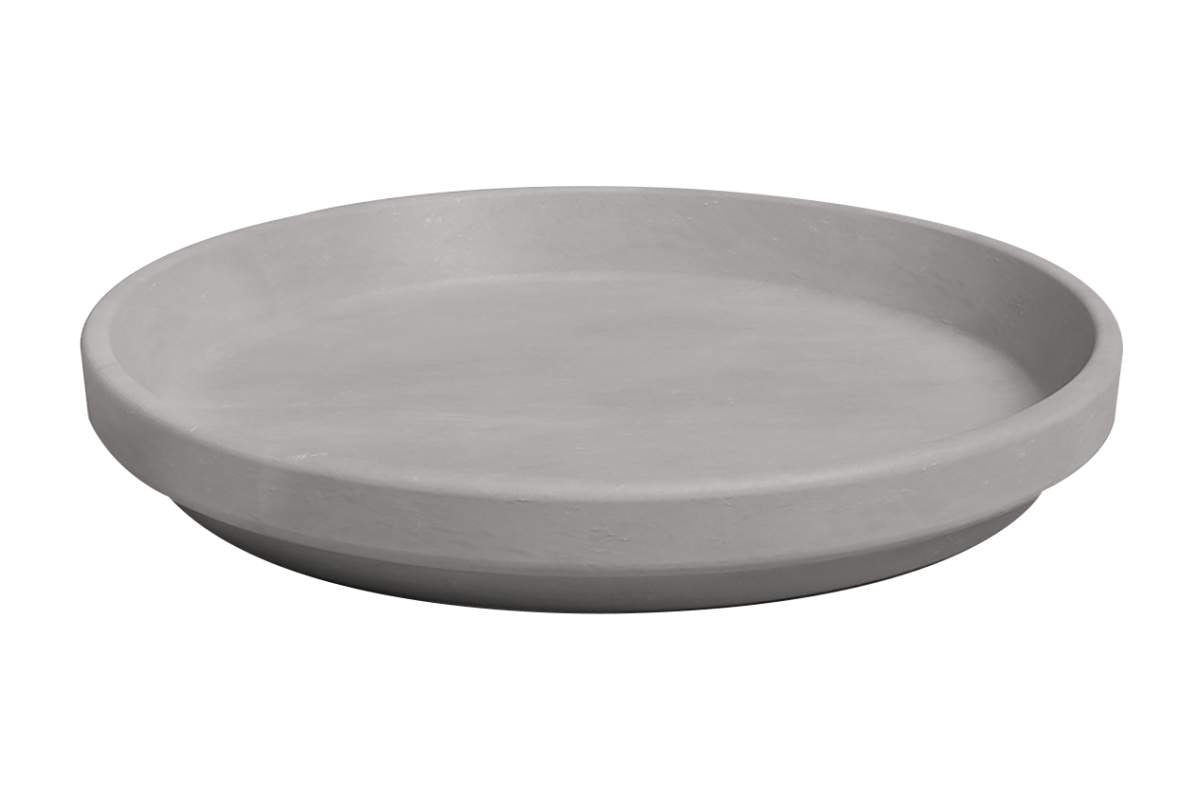 Round terracotta saucer 19cm ash 19x3cm/7.5x1