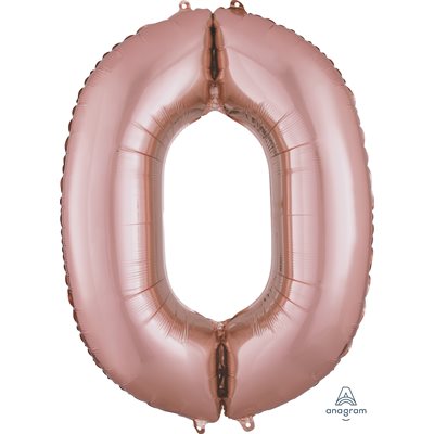 Ballon M.34'' CHIFFRE 0 ROSE GOLD H / S  Code de produit : 36190