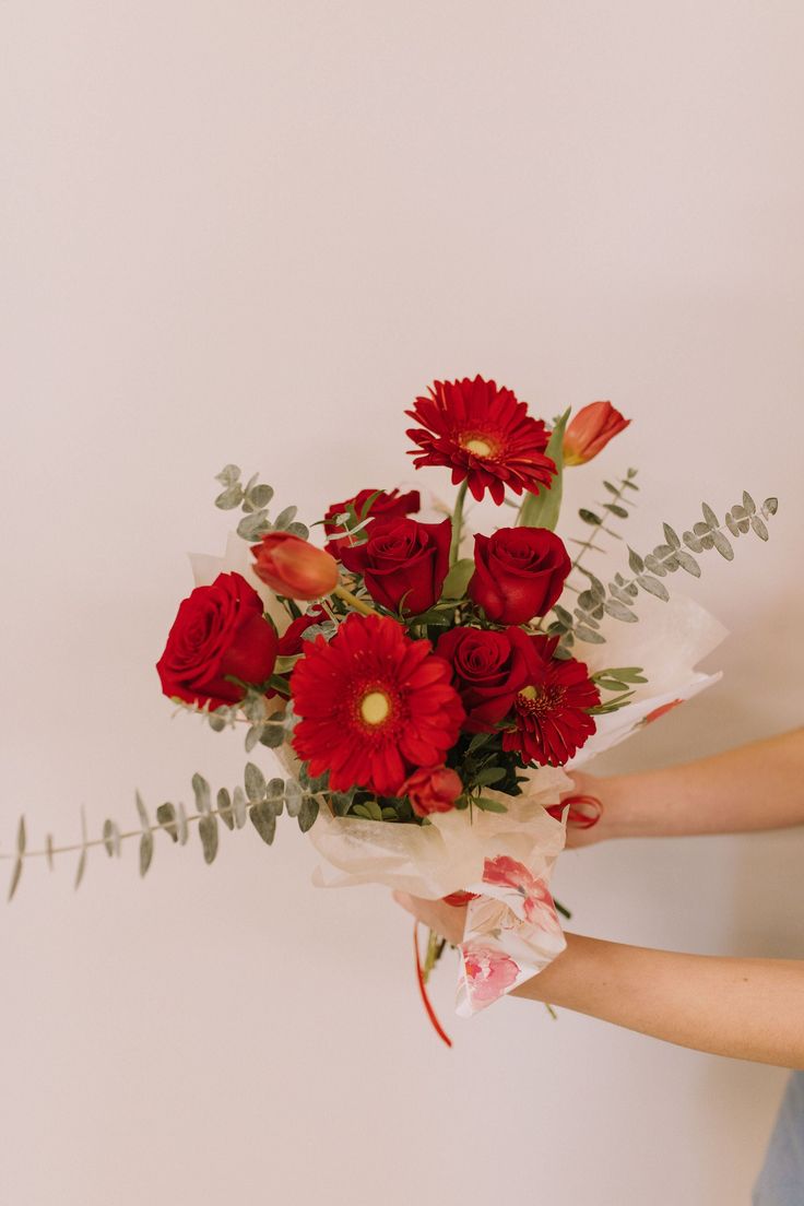 Bouquet de fleurs - Tout rouge