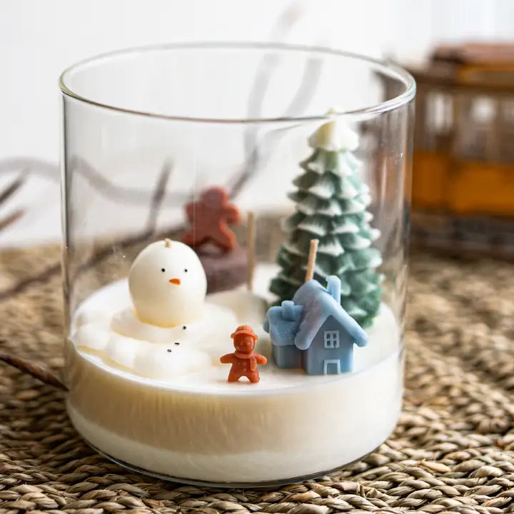 Grande bougie Winter Wonderland à 3 mèches | Mélange de soja | Cookie Noël - ZOETSTUDIO