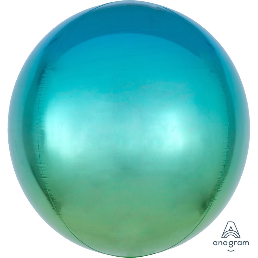 BALLON M.15'' ORBZ OMBRÉ BLEU&VERT Code de produit : 39849