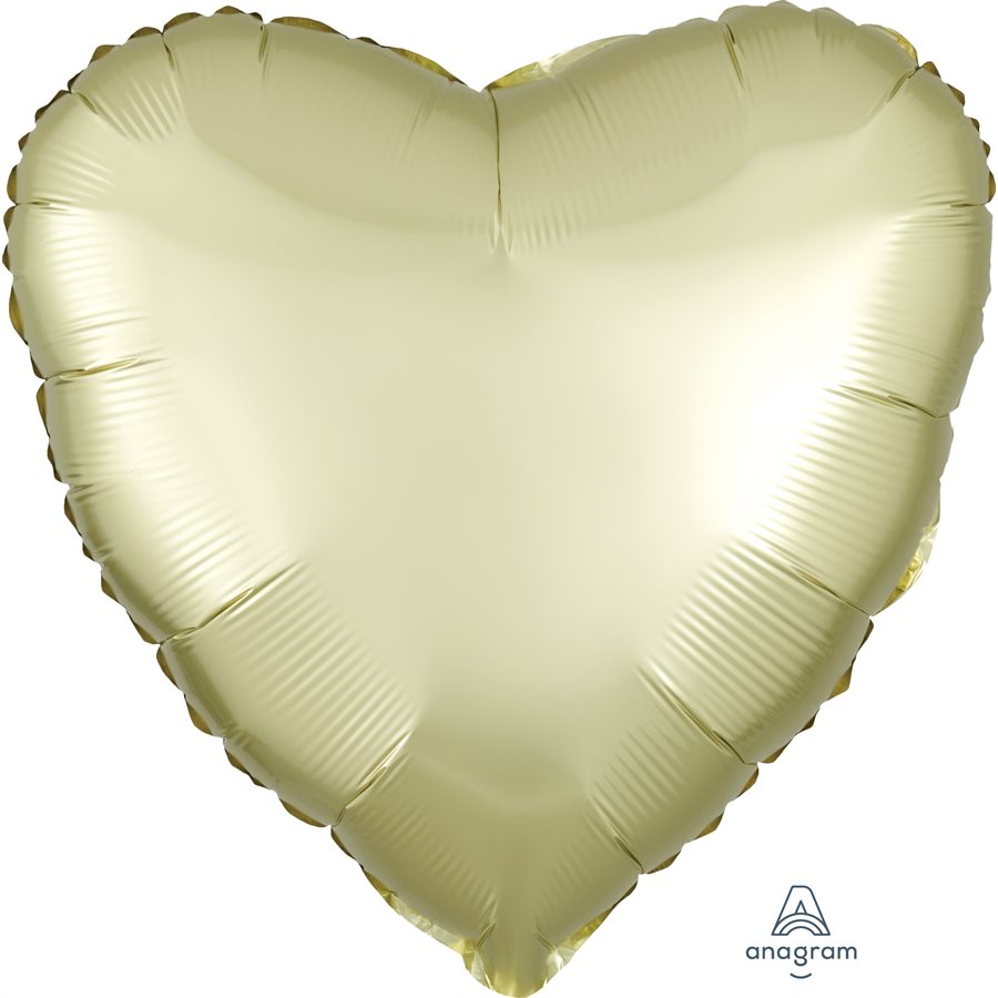 Ballon M.18'' COEUR JAUNE PASTEL SATIN LUXE - Code de produit : 39902