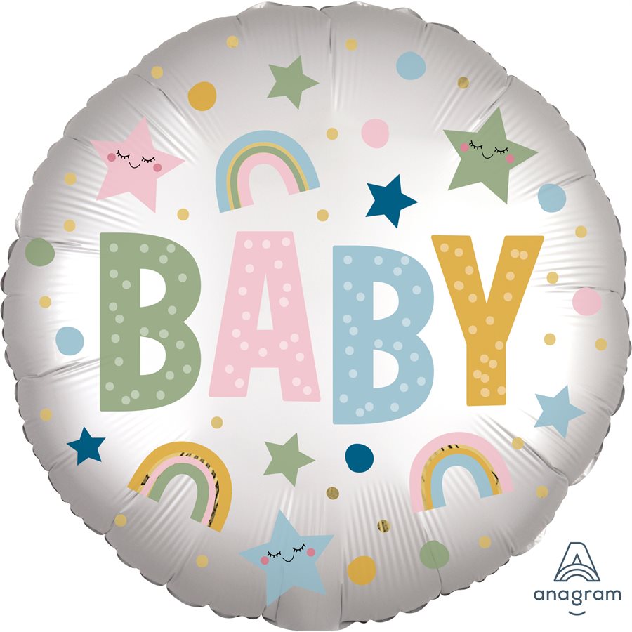 BALLON  M.18'' SATIN INFUSED NATUREL BABY Code de produit : 41659