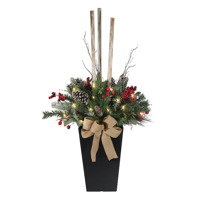 Potiche de Noel - pot extérieur