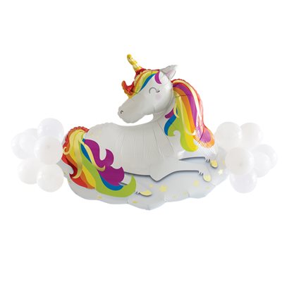 Ballon  M.49'' LICORNE AVEC BALLON LATEX H / S  Code de produit : 44285