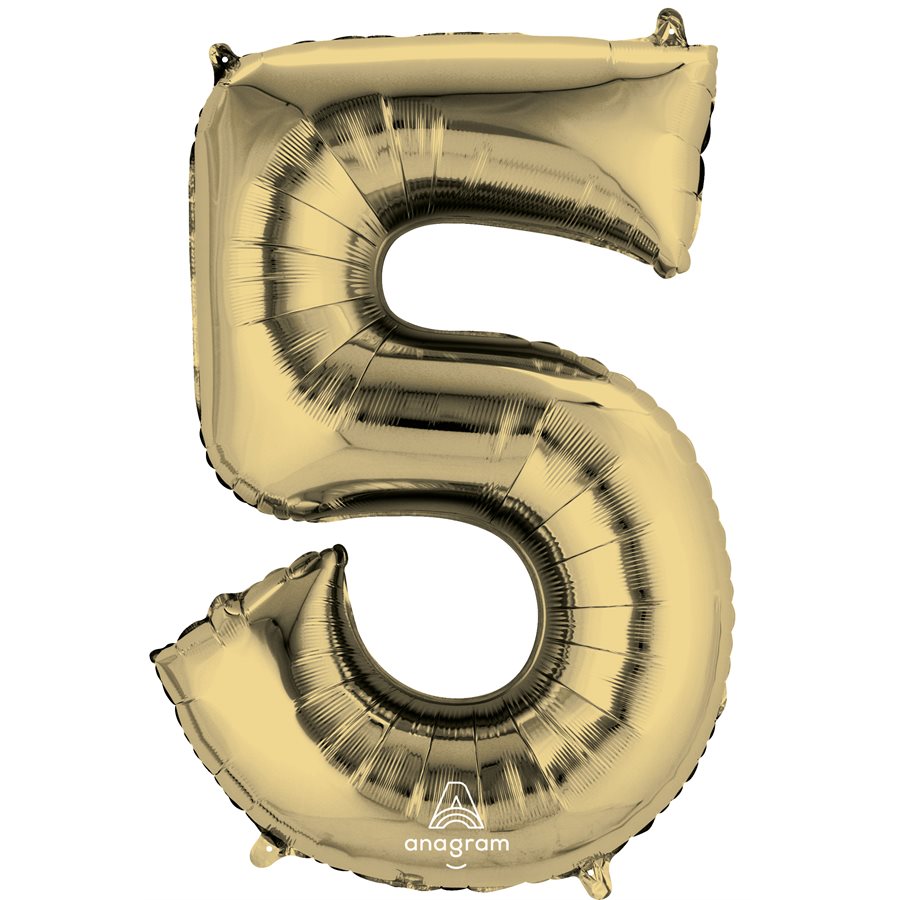 Ballon M.34'' CHIFFRE 5 OR BLANC / Code de produit : 44665