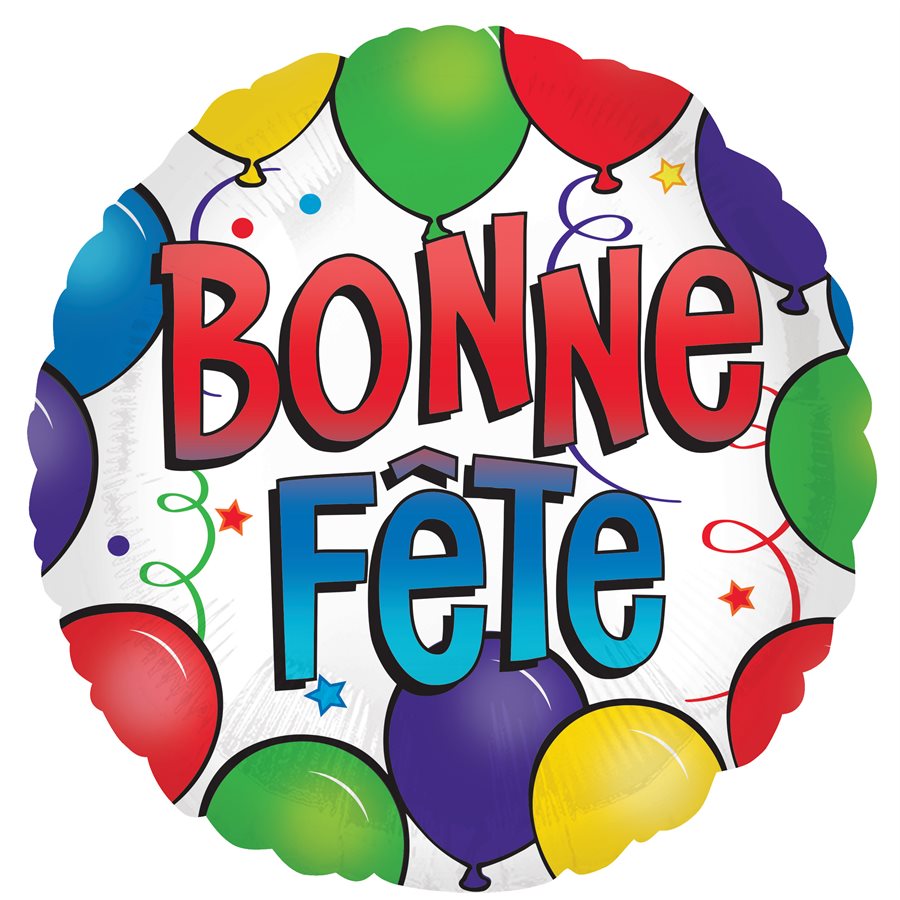 Ballon M.18" BONNE FETE BALLONS - 45779