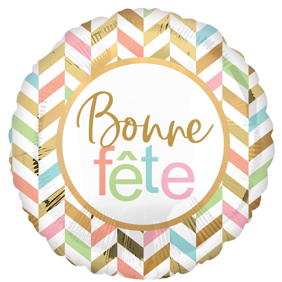 Ballon BONNE FETE PASTEL CELEBRATION JUMBO - 46075