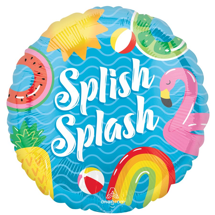 BALLON SPLISH SPLASH - M.18'' POOL PARTY SPLISH SPLASH - Code de produit 46776