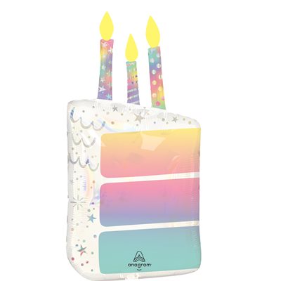 Ballon CAKE PEARLIZED BIRTHDAY HOLO 15" X 28" Code de produit : 47846