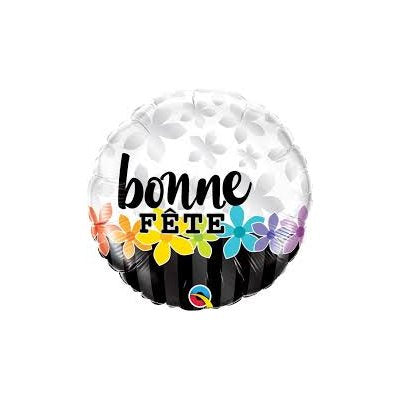 Ballon M.18'' BONNE FETE BANDE DE FLEURS  Code de produit : 53742