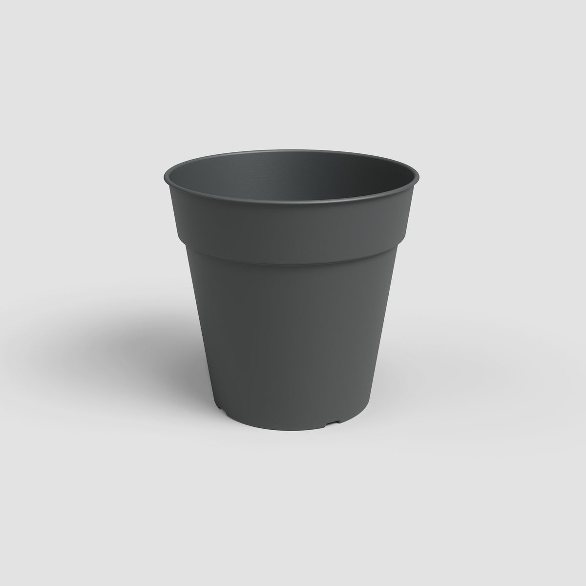 Pot Plastique Madagascar Pot 21cm/8'' Anth w/Hole
