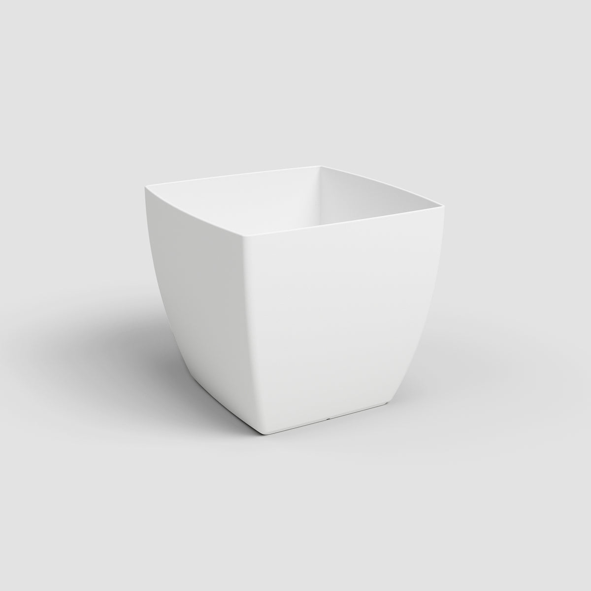 Pot Plastique Siena Square 14cm/5.5" White