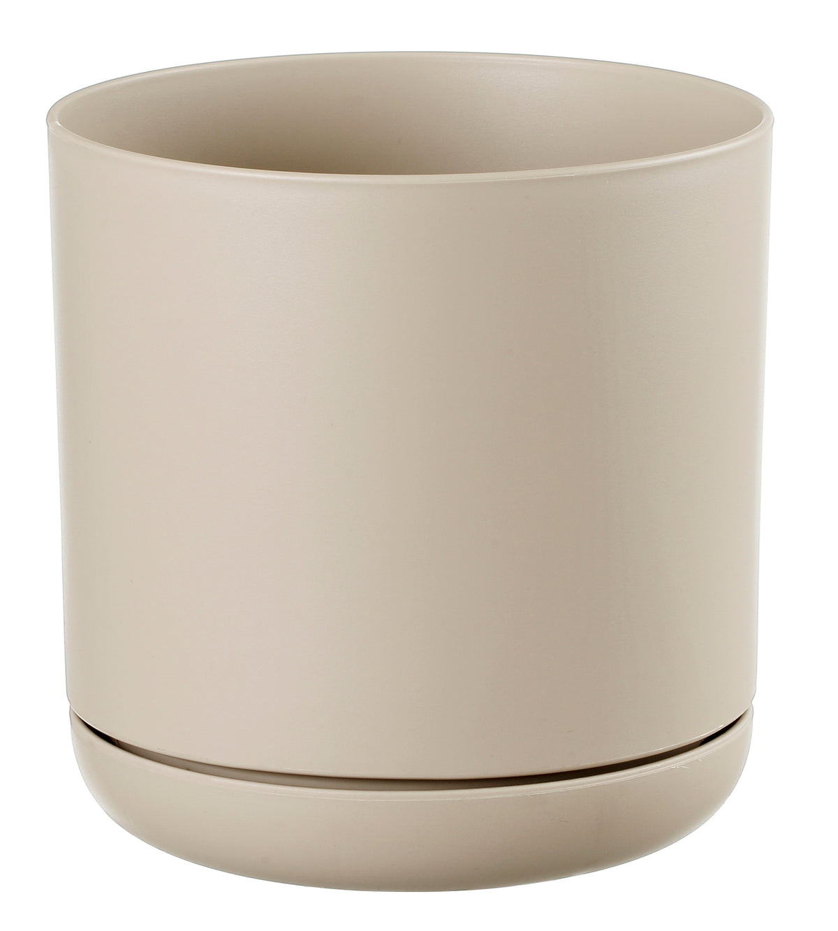 Pot Laurier-rose en plastique avec soucoupe 15 cm/6" Gris