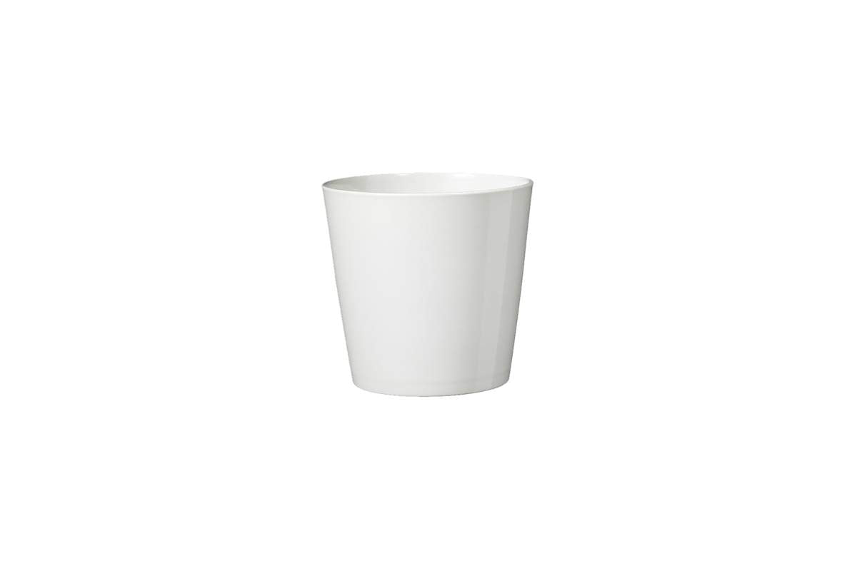 Pot dallas style blanc lustre 12cm