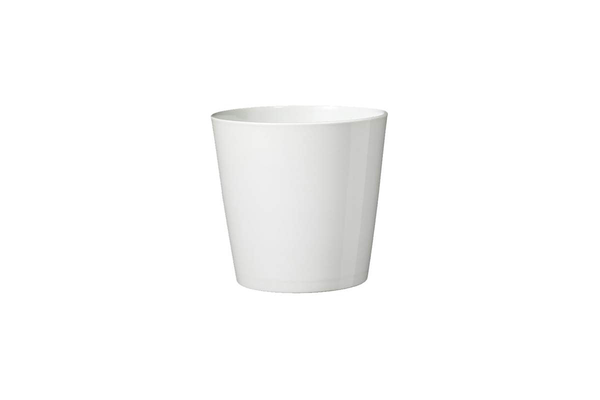 Pot dallas style blanc lustre 14cm