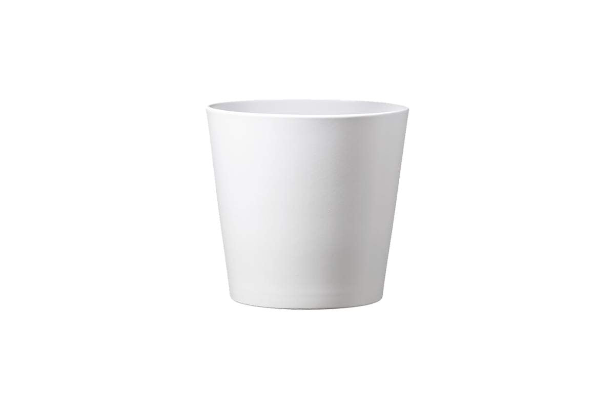 White matte Dallas style pot 16cm