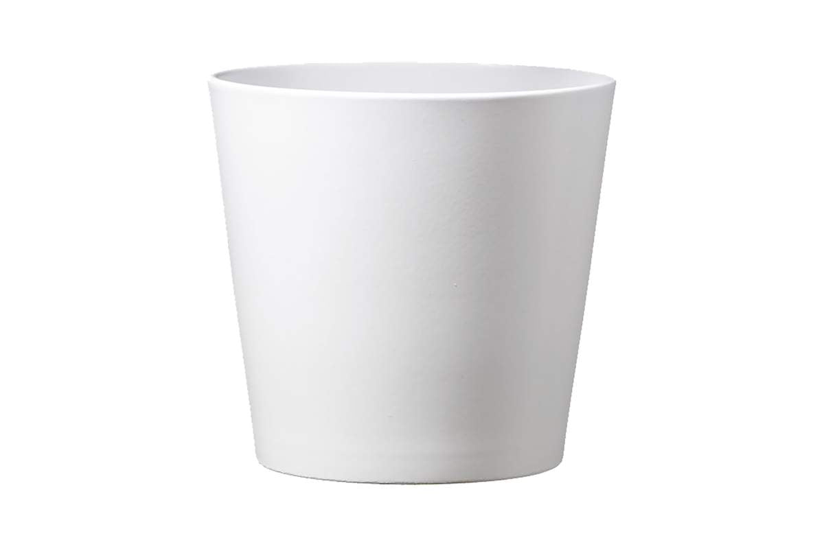 Dallas style matte white pot 32cm