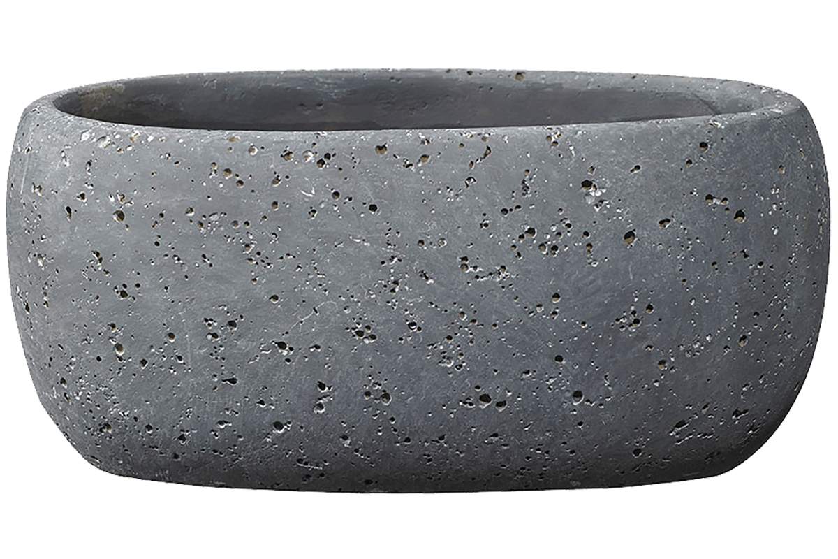 Jardiniere bettona gris fonce - beton - 14cm/ 5.5''