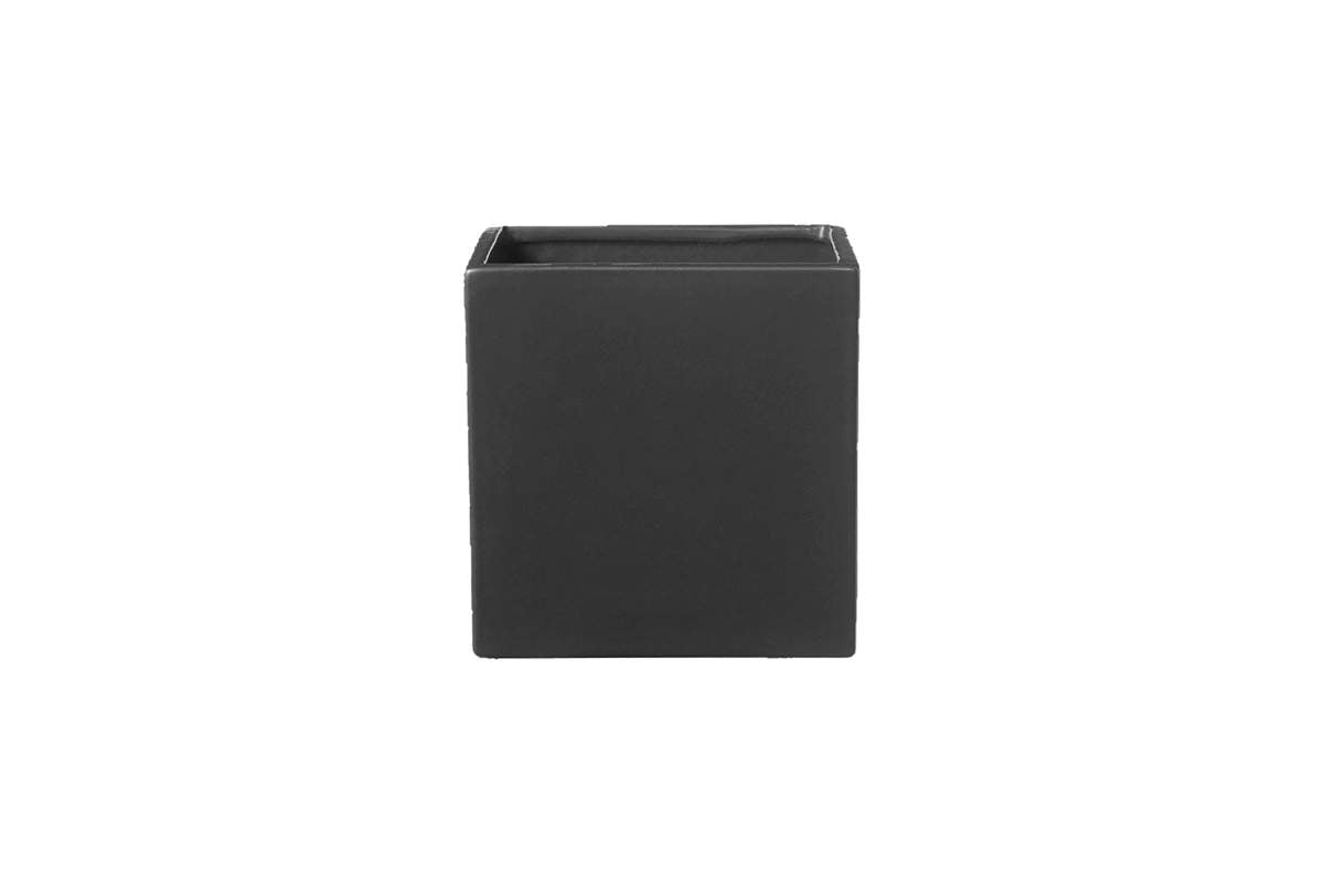 Pot latina carre anthracite mat 13cm