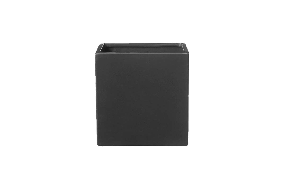 Pot latina carre anthracite mat 15cm