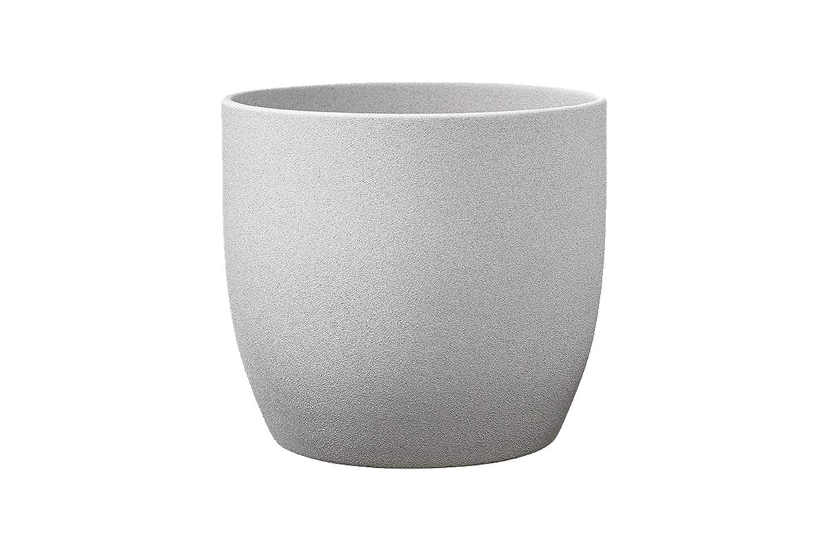 Pot basel stone effect pierre gris pale 24cm